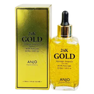 ANJO Professional 24K Gold Heritage Ampoule 90ml – Premium Gold Anti-Wrinkle & Whitening Serum